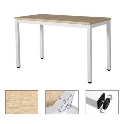VASAGLE Schreibtisch »LWD64N LWD64X«, Computertisch, stabiles Metallgestell, fürs Home Office, vintage Wei&szlig; -Vasagleau Geschaft 76bd2d5e d0a3 40ff b966 36d7585f5978