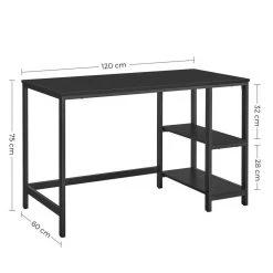 VASAGLE Computertisch »LWD047B16«, Schreibtisch, PC-Tisch, mit 2 Ablagen, für Büro, Wohnzimmer, schwarz -Vasagleau Geschaft 778c61f8 ee07 4618 a9fe 9c79a09472ae