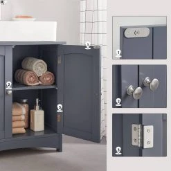 VASAGLE Waschbeckenunterschrank »BBC01WT BBC001G01« Unterschrank, 60 x 60 x 30 cm, Landhausstil Grau, Weiß 33 VASAGLE Waschbeckenunterschrank »BBC01WT BBC001G01« Unterschrank, 60 x 60 x 30 cm, Landhausstil Grau, Weiß -Vasagleau Geschaft 78afc1b8 0759 4dc4 a76b d8b2a1219501