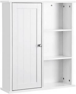 VASAGLE Badkommode »BBC20WT«, Hängeschrank, Wandschrank, Badschrank, 60 x 71 x 18 cm, weiß -Vasagleau Geschaft 7a5e602f b0ff 4841 8bdc fefb2a33cd09