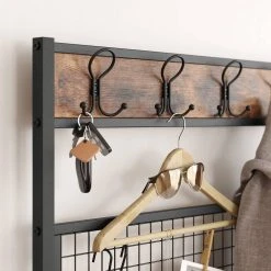 VASAGLE Garderobenständer »HSR46BX«, Garderobe mit 9 Kleiderhaken und Schuhregal, vintage -Vasagleau Geschaft 7a88ef9e b99a 43e9 849f eebae8b7edbb