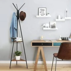 VASAGLE Garderobenständer »RCR16«, Kleiderständer in Baumform, mit 2 Ablagen, für Kleidung, Hüte, Taschen, 179cm, vintage Greige, Haselnussbraun -Vasagleau Geschaft 7bb946da 166b 4100 8cfd 3c31f697100a