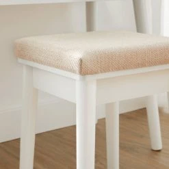 VASAGLE Schminktisch »RDT173W01«, Frisiertisch,Kosmetiktisch mit 10 Glühbirnen und gepolsterter Hocker, Massivholzbeinen -Vasagleau Geschaft 7c2bc610 2592 4912 94fa b08fbb62da7e