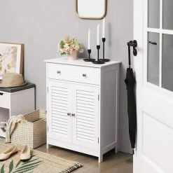 VASAGLE Badkommode »BBC51WT«, Badschrank, 60 x 30 x 80 cm, mattweiß