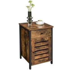VASAGLE Nachtschrank »LET063B01« Beistelltisch mit Lamellentür, Industrie-Design, vintage -Vasagleau Geschaft 7e0b3fe1 1b0b 425c aa8f 43df9af6095d