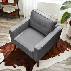 VASAGLE Relaxsessel »LAC003G01 LAC003M01«, Fernsehsessel, Loungesessel, mit Sitzkissen, für Wohnzimmer, Büro Beige, Grau -Vasagleau Geschaft 7e37b12b 36aa 463d 916d b53eeb42b751