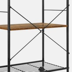 VASAGLE Servierwagen »KKS022B01«, Beistelltisch, Metallregal, Küchenhelfer, mit Rollen, 3 Ablagen, und 6 Haken, Vintage-Look -Vasagleau Geschaft 7e7c29a1 6d6f 456f 9457 26ecab6334e8