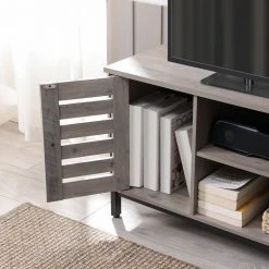 VASAGLE Lowboard »LTV43BX / MB«, TV-schrank, Fernsehtisch, mit 2 Schränken und 2 Regalebenen, 110 x 40 x 50 cm, Industrie-Design Greige-Schwarz, Vintage -Vasagleau Geschaft 8059efa9 7b4c 4943 b3c7 cfde80546328