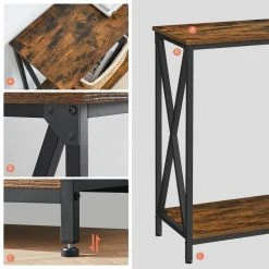 VASAGLE Konsolentisch »LNT088B01 LNT100B01«, Beistelltisch, Flurtisch, Sofatisch, 100 x 35 x 80 cm, für Wohnzimmer, Flur, vintagebraun-schwarz 34 VASAGLE Konsolentisch »LNT088B01 LNT100B01«, Beistelltisch, Flurtisch, Sofatisch, 100 x 35 x 80 cm, für Wohnzimmer, Flur, vintagebraun-schwarz -Vasagleau Geschaft 810f278b 59a2 45b3 9067 0df080c6e341