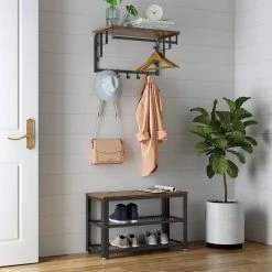 VASAGLE Schuhbank »LBS73 LBS74 LBS078«, Schuhregal mit Sitzfläche, Schuhablage, Flur, verschiedene Größen, vintage Grau -Vasagleau Geschaft 81169d31 dc6c 489c 9468 8377d15b3605