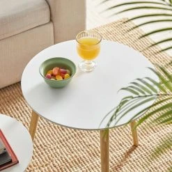 VASAGLE Beistelltisch »LET07WN«, Beistelltisch-Set rund, Sofatische, Couchtische, weiß -Vasagleau Geschaft 813fc06c 2a12 487e 813c 06e1d7a08b8a