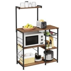 VASAGLE Standregal »KKS035/35«, Küchenregal mit Metallkorb, 6 S-Haken und Regalablagen, 90 x 40 x 132 cm, Industrie-Design Haselnussbraun-schwarz, Greige-schwarz, Vintage 34 VASAGLE Standregal »KKS035/35«, Küchenregal mit Metallkorb, 6 S-Haken und Regalablagen, 90 x 40 x 132 cm, Industrie-Design Haselnussbraun-schwarz, Greige-schwarz, Vintage -Vasagleau Geschaft 815026d1 644c 44c7 a02d c2eb4363cfbe