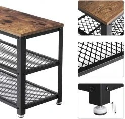 VASAGLE Schuhbank »LBS73 LBS74 LBS078«, Schuhregal mit Sitzfläche, Schuhablage, Flur, verschiedene Größen, vintage Grau -Vasagleau Geschaft 818092be 6fc1 44ee 9d09 024cefd4de27