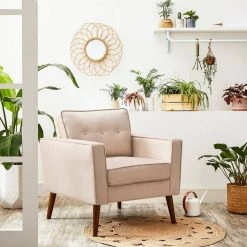 VASAGLE Relaxsessel »LAC003G01 LAC003M01«, Fernsehsessel, Loungesessel, mit Sitzkissen, für Wohnzimmer, Büro Beige, Grau -Vasagleau Geschaft 834ebec4 8e4d 457f a940 c5ce8cf40e78