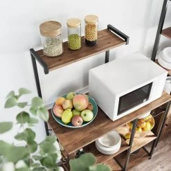 VASAGLE Standregal »KKS035/35«, Küchenregal mit Metallkorb, 6 S-Haken und Regalablagen, 90 x 40 x 132 cm, Industrie-Design Haselnussbraun-schwarz, Greige-schwarz, Vintage 32 VASAGLE Standregal »KKS035/35«, Küchenregal mit Metallkorb, 6 S-Haken und Regalablagen, 90 x 40 x 132 cm, Industrie-Design Haselnussbraun-schwarz, Greige-schwarz, Vintage -Vasagleau Geschaft 83a1a346 86e0 4d78 aab6 6f2b83d4a7a2