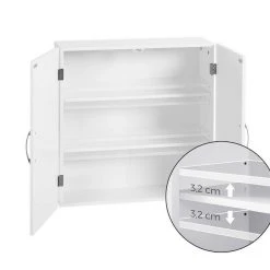 VASAGLE Hängeschrank »BBC320W01« Badezimmerschrank Wandschrank Aufbewahrungsschrank mattweiß -Vasagleau Geschaft 858a0d66 a277 4ea0 a45c 0bbc505c7e11