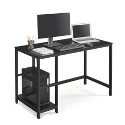 VASAGLE Computertisch »LWD047B16«, Schreibtisch, PC-Tisch, mit 2 Ablagen, für Büro, Wohnzimmer, schwarz