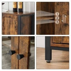 VASAGLE Sideboard »LSC096B01«, Küchenschrank, Aufbewahrungsschrank, mit 3 Türen, Breite 110 cm, für Wohnzimmer, Küche, Esszimmer, vintage -Vasagleau Geschaft 89a05ff9 6043 49b4 805e 1afcd371251a