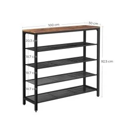 VASAGLE Schuhregal »LBS14 LBS15 LBS016«, Schuhablage mit Gitterebenen und großzügiger Oberfläche für Taschen, Metall, unterschiedliche Höhen, vintage Greige -Vasagleau Geschaft 89b970e1 3d96 4e42 b53e c4d4c4ce9344