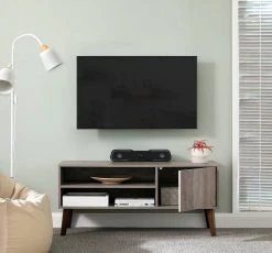 VASAGLE Lowboard »LTV09 LTV120«, Retro TV-Regal, Fernsehtisch, Fernsehschrank, 110/120 x 40 x 49 cm Greige, Vintage, Weiß