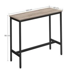 VASAGLE Bartisch »LBT10X LBT010B02«, Küchentisch, 100 x 40 x 90 cm Greige, Vintage -Vasagleau Geschaft 8dcef40e c57a 4b66 a613 580597e79af0