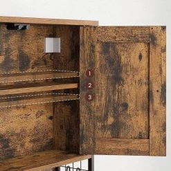 VASAGLE Hängeschrank »BBK123B01« Wandschrank mit 2 Türen, verstellbar, mit Haartrocknerhalter, Industrie-Design, vintage -Vasagleau Geschaft 8ed7e139 1d4d 4c63 b0b3 3ff23f54ef7e