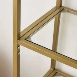 VASAGLE Standregal »LGT050A01«, Aufbewahrungsregal, Standregal aus Hartglas, golden -Vasagleau Geschaft 8fbc81ee 85df 43e6 a439 3317fcfe124d