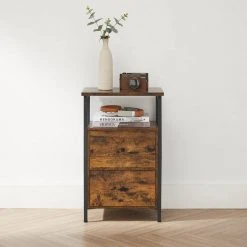 VASAGLE Nachttisch »LET521B01«, Beistelltisch, mit 2 Schubladen, Industrie-Design, vintage -Vasagleau Geschaft 90565100 66a8 4fdc 93eb a95956bd02b9