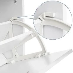 VASAGLE Schuhschrank »LBC03« Schuhregal mit 3 Klappen und Ebenen, perfekt für schmale Flure, 60 x 24 x 120 cm (L x B x H) Eichenfarben, Vintage, Wei&szlig; -Vasagleau Geschaft 90c11702 617f 42ed 9003 543938c9ce91