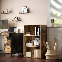 VASAGLE Raumteiler »LBC203 LBC24«, Würfelregal, Bücherschrank, freistehend, als Dekoration, Wohnzimmer, Schlafzimmer, Kinderzimmer Eiche Hell, Weiß, Vintage -Vasagleau Geschaft 90e47f1b da02 43a6 9124 0cfcb3b10cfd