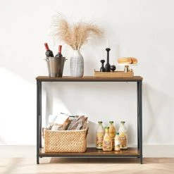 VASAGLE Konsolentisch »LNT088B01 LNT100B01«, Beistelltisch, Flurtisch, Sofatisch, 100 x 35 x 80 cm, für Wohnzimmer, Flur, vintagebraun-schwarz 35 VASAGLE Konsolentisch »LNT088B01 LNT100B01«, Beistelltisch, Flurtisch, Sofatisch, 100 x 35 x 80 cm, für Wohnzimmer, Flur, vintagebraun-schwarz -Vasagleau Geschaft 91afe006 dcc9 4fdb bc6a be7b56e2281a