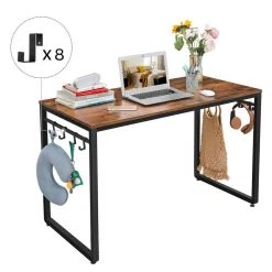 VASAGLE Schreibtisch »LWD59X LWD58X«, Computertisch, Bürotisch mit 8 Haken, Arbeitszimmer, einfacher Aufbau, Metall, vintage -Vasagleau Geschaft 91fbb5e9 3285 49d8 85a4 f107ddc4abb7