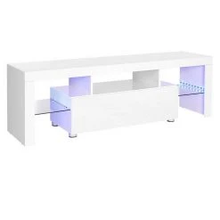 VASAGLE Lowboard »LTV14WT«, TV-Schrank, Fernsehschrank, TV-Regal, mit LED-Beleuchtung, für Fernseher bis 60 Zoll, 140 x 35 x 45 cm -Vasagleau Geschaft 92229123 e497 4fa8 918b 5a7bf9e0eb4b