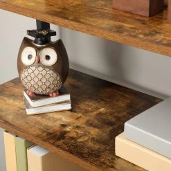 VASAGLE Bücherregal »LSC75«, Bücherschrank mit 3 Ablagen, 2 Lamellentüren, 70 x 30 x 121,5 cm Grau, Vintage -Vasagleau Geschaft 933cd2fc 26b4 4665 a2d0 b828910ba374