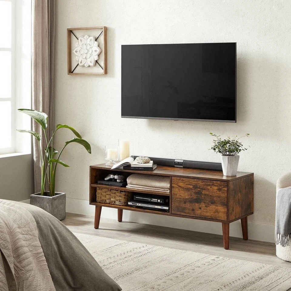 VASAGLE Lowboard »LTV09 LTV120«, Retro TV-Regal, Fernsehtisch, Fernsehschrank, 110/120 x 40 x 49 cm Greige, Vintage, Weiß 23 VASAGLE Lowboard »LTV09 LTV120«, Retro TV-Regal, Fernsehtisch, Fernsehschrank, 110/120 x 40 x 49 cm Greige, Vintage, Weiß – Bild 21