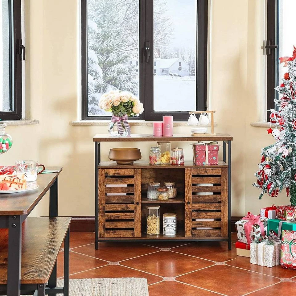 VASAGLE Sideboard »LSC79BX«, Beistellschrank, Küchenschrank, Breite 100 cm, vintage 4 VASAGLE Sideboard »LSC79BX«, Beistellschrank, Küchenschrank, Breite 100 cm, vintage – Bild 2