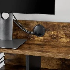 VASAGLE Computertisch »LWD066B01«, Schreibtisch mit Monitorständer, 3-stöckiger Rollwagen, Stahlrahmen, Industriestil, vintage -Vasagleau Geschaft 95b41445 0105 4cca 8262 888d41995171