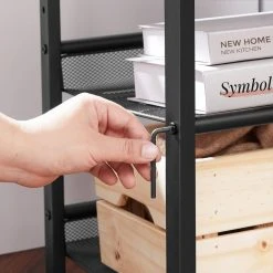 VASAGLE Beistelltisch »LET23X«, Beistelltisch, Nachttisch, mit 2 verstellbaren Gitterablagen, Industrie-Design -Vasagleau Geschaft 95b56299 a8b6 4823 b4b9 f33dd3170800