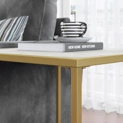 VASAGLE Beistelltisch »LGT030W01 LGT030A01«, Couchtisch mit 2 Ebenen, aus Hartglas, Gold-Transparent -Vasagleau Geschaft 96d6fa2b fcb4 496f a98c 6dde6782b4e5