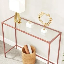 VASAGLE Konsolentisch »LGT26G LGT026A02 LGT026B01«, Beistelltisch, Sofatisch stabil, Glastisch, Wohnzimmer Roségold, Goldfarben, Schwarz 41 VASAGLE Konsolentisch »LGT26G LGT026A02 LGT026B01«, Beistelltisch, Sofatisch stabil, Glastisch, Wohnzimmer Roségold, Goldfarben, Schwarz -Vasagleau Geschaft 9757abf9 edc6 4c69 acb1 787d25287672