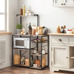 VASAGLE Standregal »KKS035/35«, Küchenregal mit Metallkorb, 6 S-Haken und Regalablagen, 90 x 40 x 132 cm, Industrie-Design Haselnussbraun-schwarz, Greige-schwarz, Vintage 48 VASAGLE Standregal »KKS035/35«, Küchenregal mit Metallkorb, 6 S-Haken und Regalablagen, 90 x 40 x 132 cm, Industrie-Design Haselnussbraun-schwarz, Greige-schwarz, Vintage -Vasagleau Geschaft 97c5da46 e159 4332 abaa f2c35f95afe1