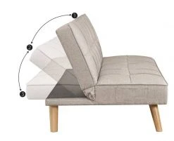 VASAGLE Schlafsofa »LCS701«, Schlafcouch, Bettsofa, 175 x 83 x 76 cm, Ausklappsofa, Wohnheim, grau Beige -Vasagleau Geschaft 9891e368 cee9 4cb7 b813 ee6661c74bad