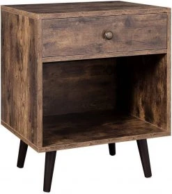 VASAGLE Nachttisch »LET71BX«, Nachttisch, Kleiner Beistelltisch, Beine aus Kiefernholz, vintage -Vasagleau Geschaft 9d13a125 9cc4 49cf b1ea 7a3150912942