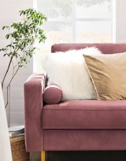 VASAGLE 3-Sitzer »LCS001«, Bezug aus Samt, Metallbeine, Klassisch bis modern, einfacher Aufbau, 183 x 78 x 88 cm Blau, Grau, Petrolfarben, Rosa -Vasagleau Geschaft 9f3784d1 2f5f 45fa 848b 092038ec5e10