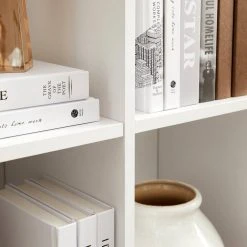 VASAGLE Raumteiler »LBC203 LBC24«, Würfelregal, Bücherschrank, freistehend, als Dekoration, Wohnzimmer, Schlafzimmer, Kinderzimmer Eiche Hell, Weiß, Vintage -Vasagleau Geschaft 9f4783f2 2639 4ae6 939a ff385dc0aac1