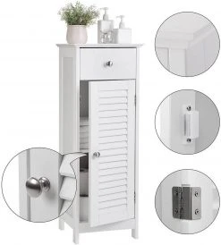 VASAGLE Badkommode »BBC43WT«, Badezimmerschrank, Badschrank, weiß 16 VASAGLE Badkommode »BBC43WT«, Badezimmerschrank, Badschrank, weiß -Vasagleau Geschaft 9f8c5d9c 7370 4348 88f7 9b4fa1f196ff