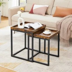 VASAGLE Beistelltisch »LNT222B01«, Sideboard, 2er Set, für Wohnzimmer, Esszimmer, Schlafzimmer, vintage