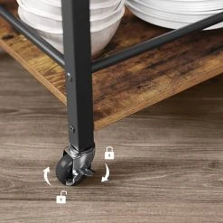 VASAGLE Servierwagen »LRC72X«, Küchenregal, Küchenwagen mit abnehmbarem Tablett, vintage -Vasagleau Geschaft a58db480 2779 416a 909f 2a2adf33a2ce