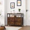 VASAGLE Sideboard »LSC091B01«, Aufbewahrungsschrank, Breite 100 cm, Wohnzimmer, Flur, Küche, vintage