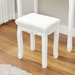 VASAGLE Schminktisch »RDT175W01«, Frisiertisch, Kosmetiktisch mit gepolsterter Hocker, 5 Schubladen, weiß -Vasagleau Geschaft a6729110 1a0e 42fc 802e ef3a23c96e57